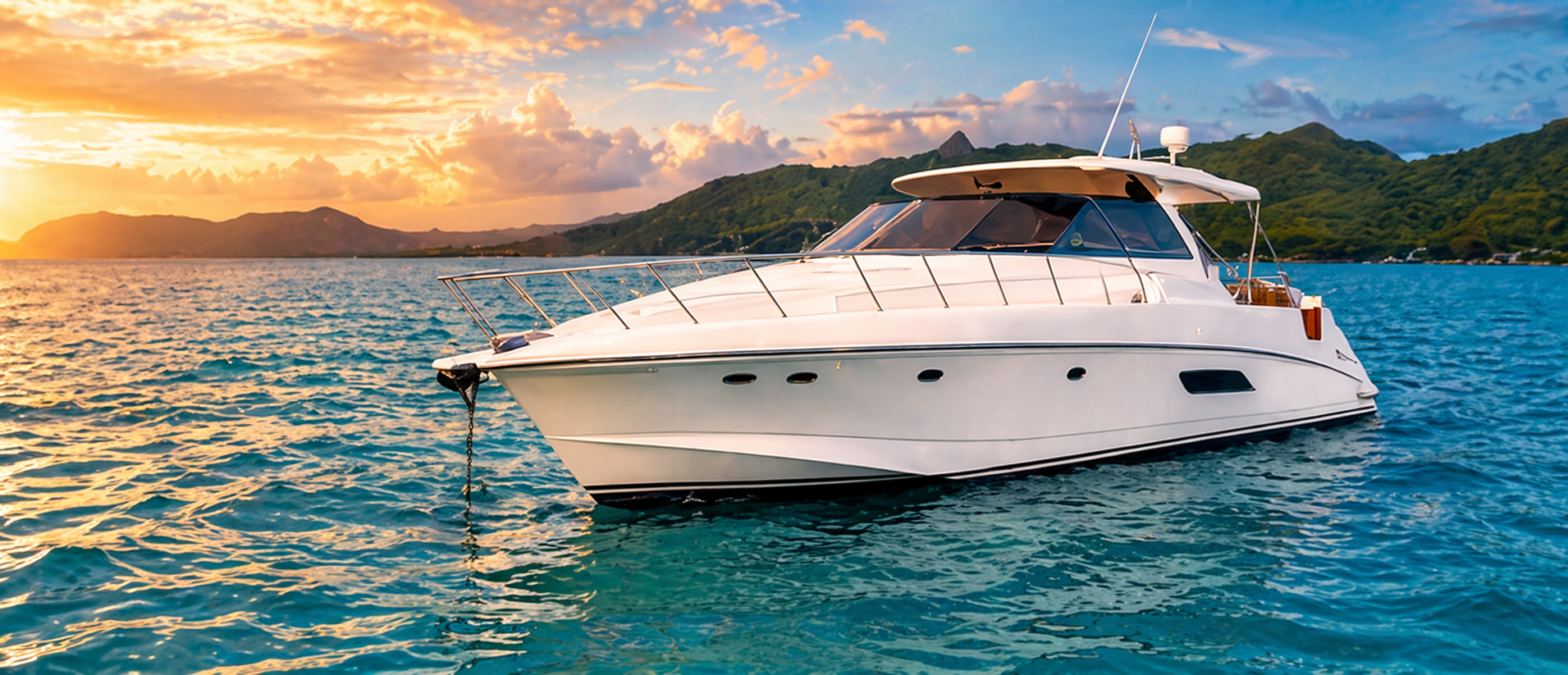 Luxury charter boat in Maui waters